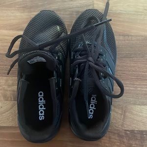 Adidas kids runfalcon core triple black running sneakers size 11 NWOB